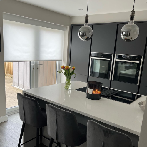 roller blinds in french doors 