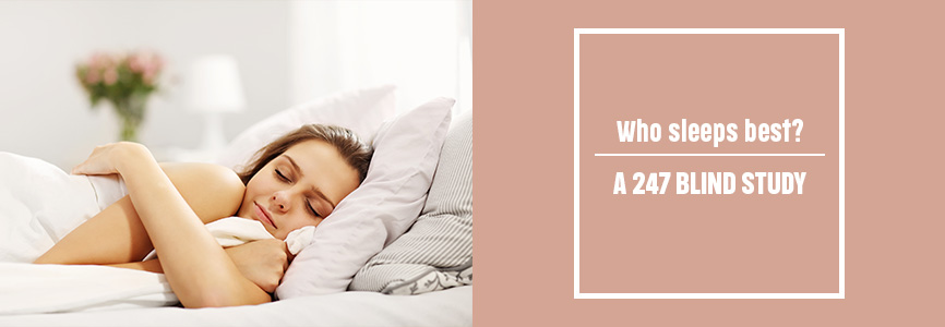 Sleep Study Banner with a woman sleeping on the left
