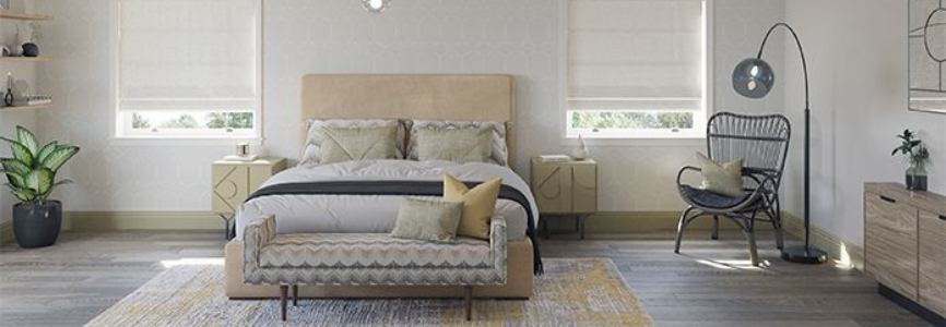 roman blinds bedroom