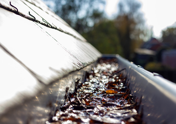 An image of a dirty gutter