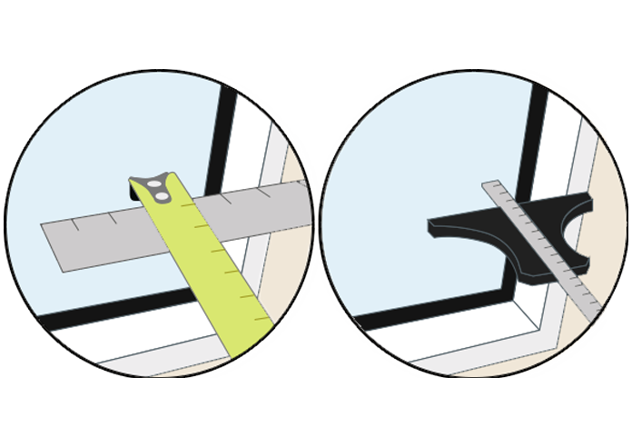 Images showing how to top fix roman blinds