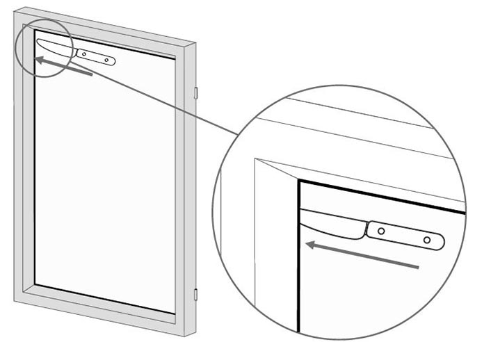 An image showing how to check if your window beading is suitable for a Clip Fit Blind