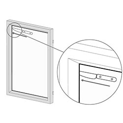 An image showing how to check if your window beading is suitable for a Clip Fit Blind