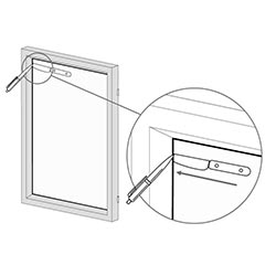 An image showing a knife slide under the rubber seal, with a pen ready to mark the depth.