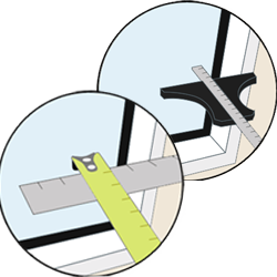 Images showing how to top fix roman blinds