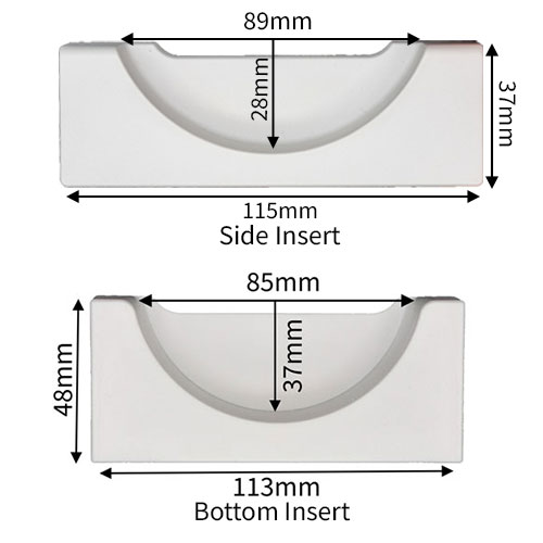 An image showing handle insert rebates for a perfect fit shutter blind