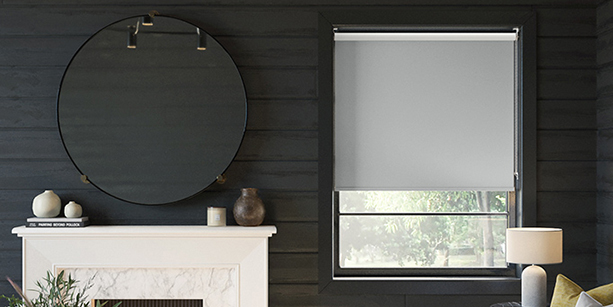 Verona (Blackout), Steel Grey - Twist&Fit Roller Blind